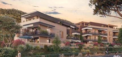 Perspectives du programme neuf RIVA PARC - LES RESTANQUES 