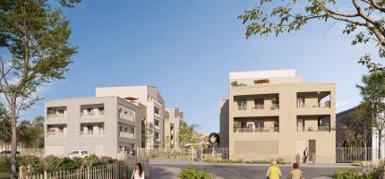 Perspectives du programme neuf LES JARDINS DU PELVOUX 