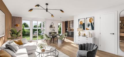 Perspective du programme neuf LES JARDINS DE LA BROSSARDIERE 