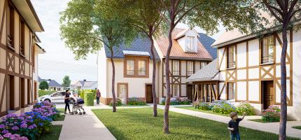 Perspective du programme neuf LES COTTAGES DU CHEMIN VERT 