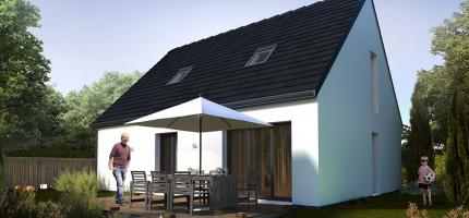 Perspective du programme neuf Terrain et modèle de maison PC46 - Grandes-Ventes Résidence Les Lilas 