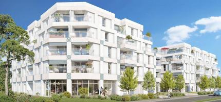 Perspective du programme neuf LES JARDINS DE L’HIPPODROME - BATS A1- A2 