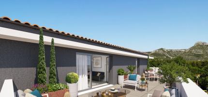 Perspectives du programme neuf Les Jardins du Garlaban 