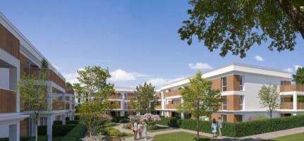 Perspectives du programme neuf Les Jardins des Rives 