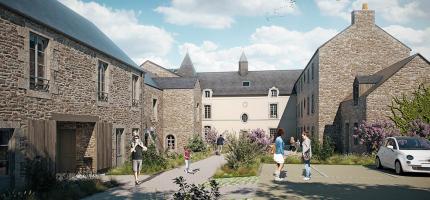 Perspective du programme neuf Manoir Hamon Vaujoyeux Réhabilitation 