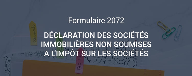 Formulaire n°2072 de déclaration des revenus en SCI