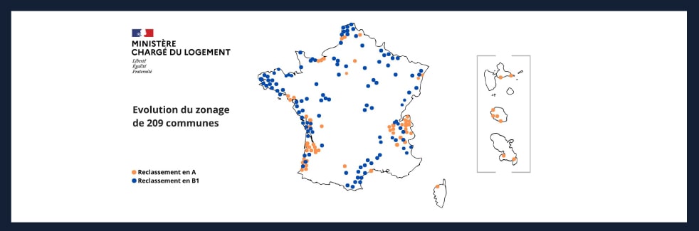 Image illustrant l'article : Reclassement de plus de 200 communes au titre du zonage ABC : Nouvelles opportunités d'accession à la propriété et de logement locatif